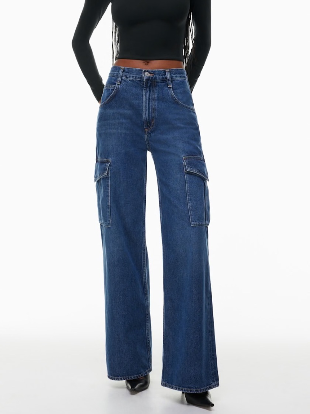 AGOLDE Minka Cargo Jean in Path, medium wash